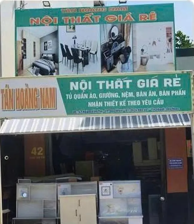Mặt tiền tiệm Nội Thất Tân Hoàng Nam